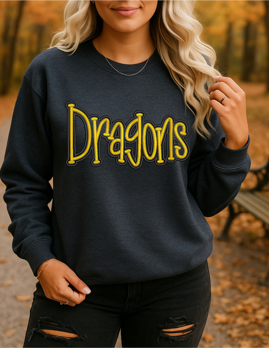 Dragons Embroidered Sweatshirt