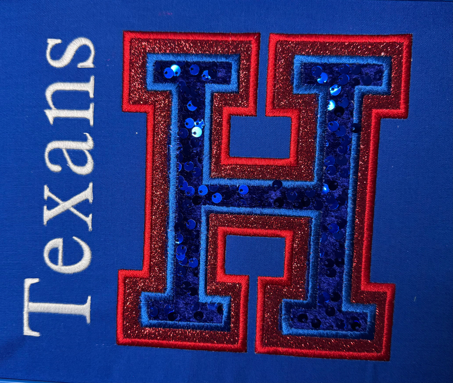 Custom Sequin Varsity Letter with Script Name
