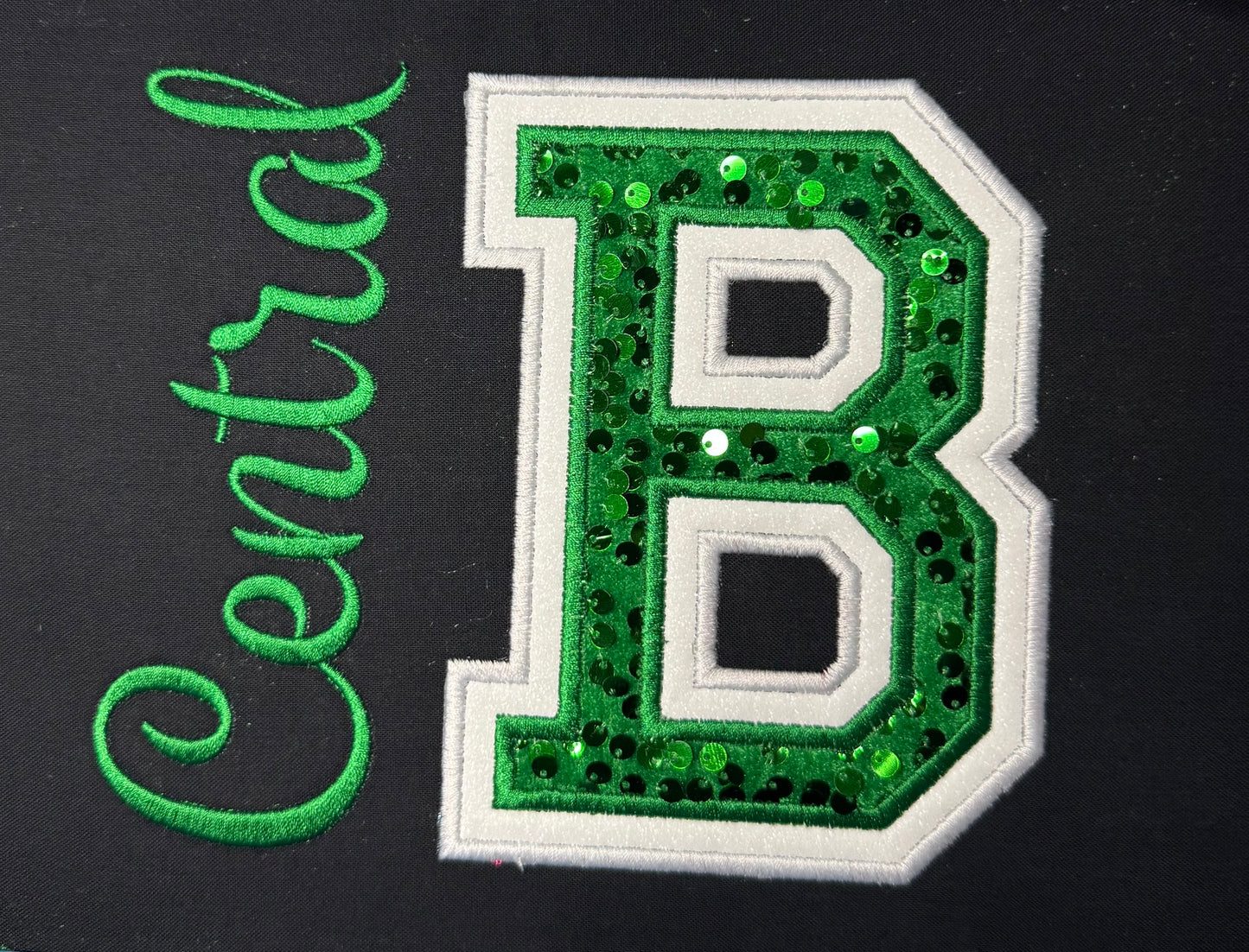 Custom Sequin Varsity Letter with Script Name