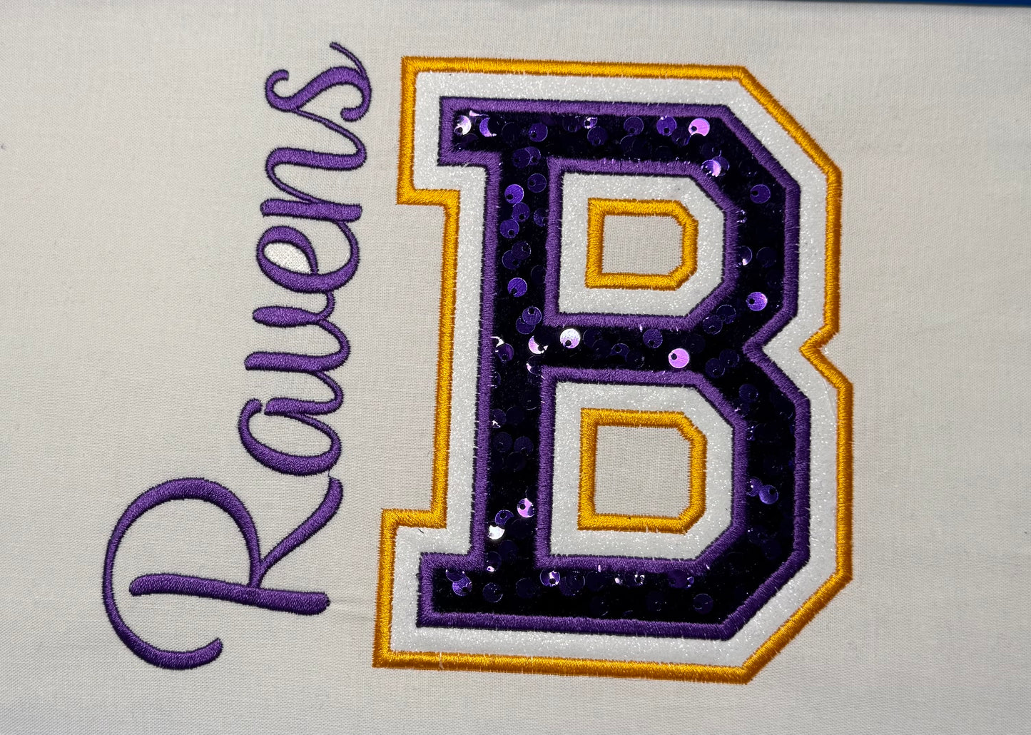 Custom Sequin Varsity Letter with Script Name