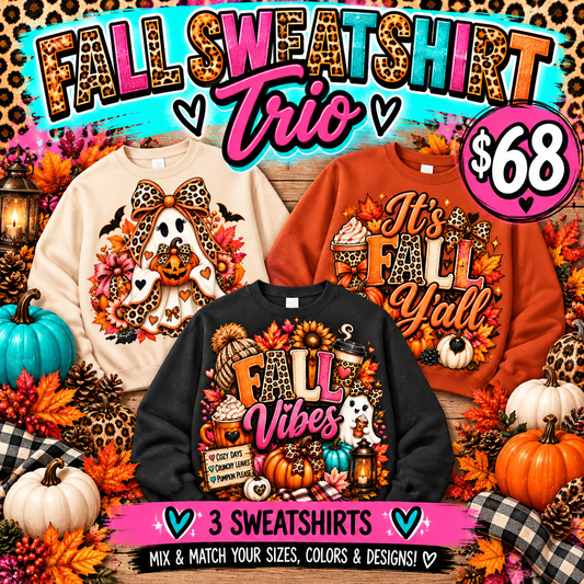 🍂 Fall Sweatshirt Trio